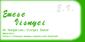 emese visnyei business card